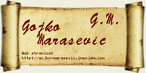 Gojko Marašević vizit kartica
